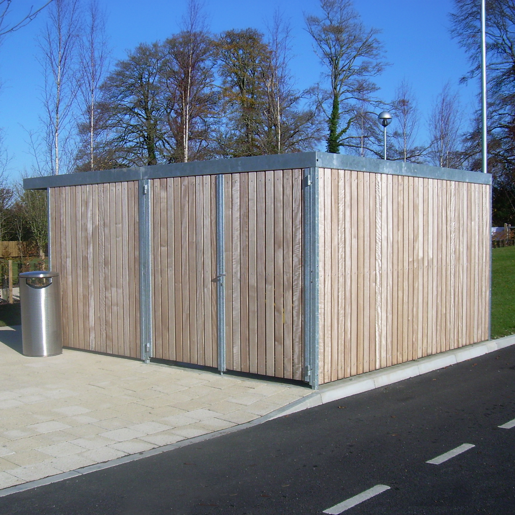 Storage Shelter with Wooden Cladding
